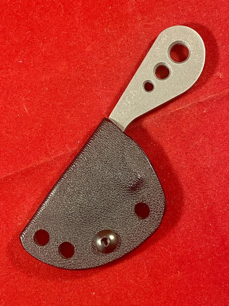 Small Custom made Tactical Neck Knife by TOPS KNIVES USA with Black Kydex Sheath — image 3