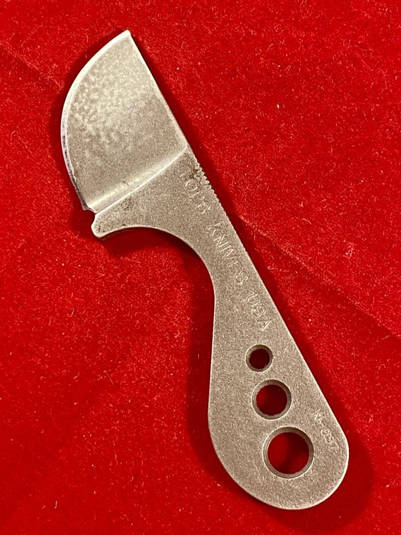 Small Custom made Tactical Neck Knife by TOPS KNIVES USA with Black Kydex Sheath — image 4