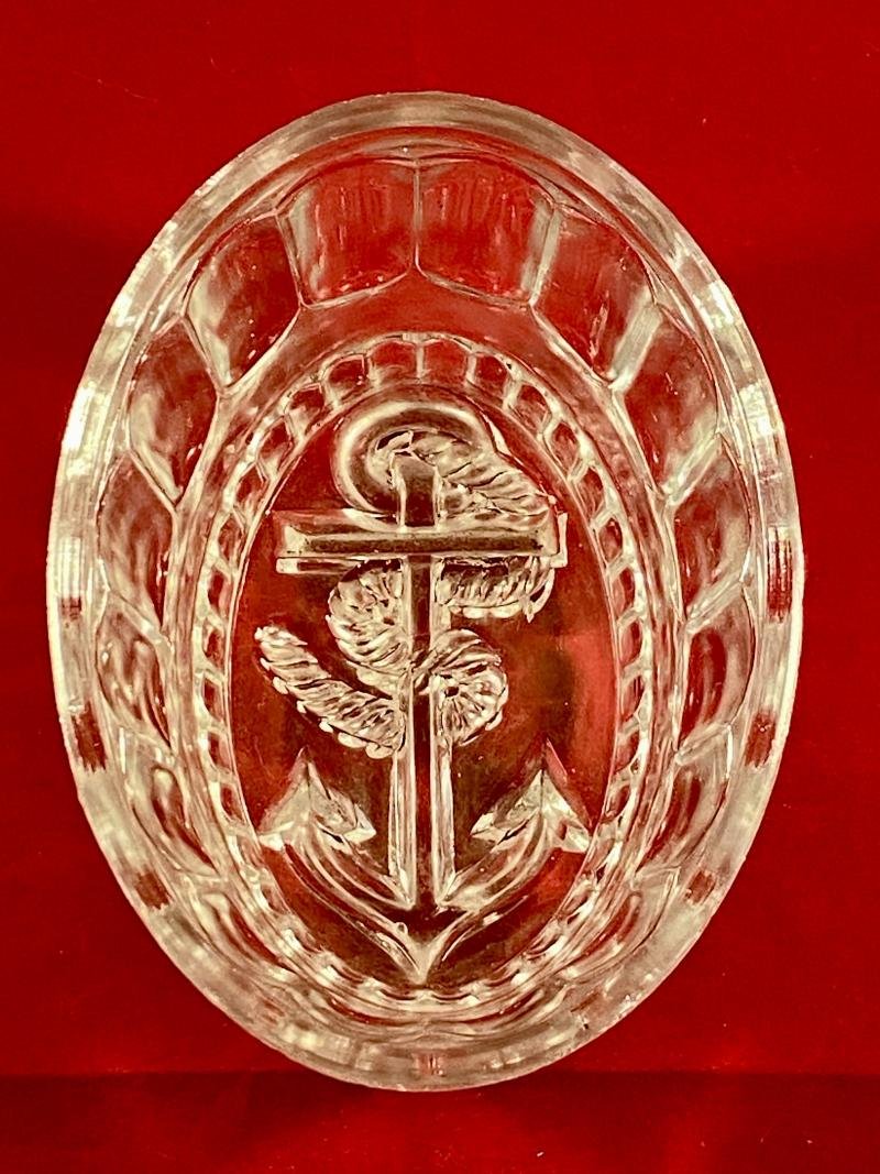 Vintage Royal Navy Clear Glass Anchor Jelly Mould — image 5