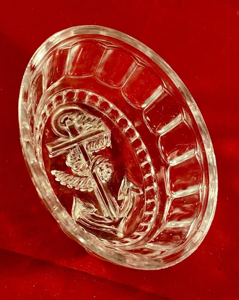 Vintage Royal Navy Clear Glass Anchor Jelly Mould — image 7