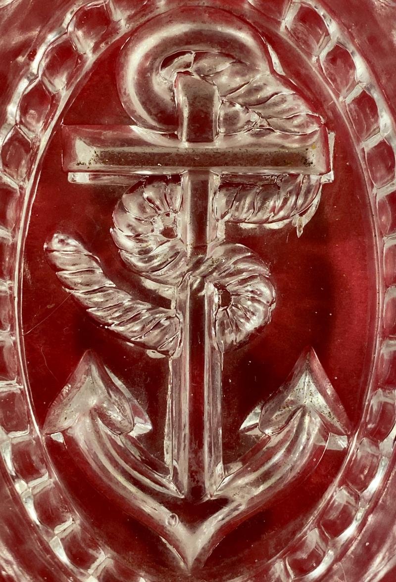 Vintage Royal Navy Clear Glass Anchor Jelly Mould — image 8
