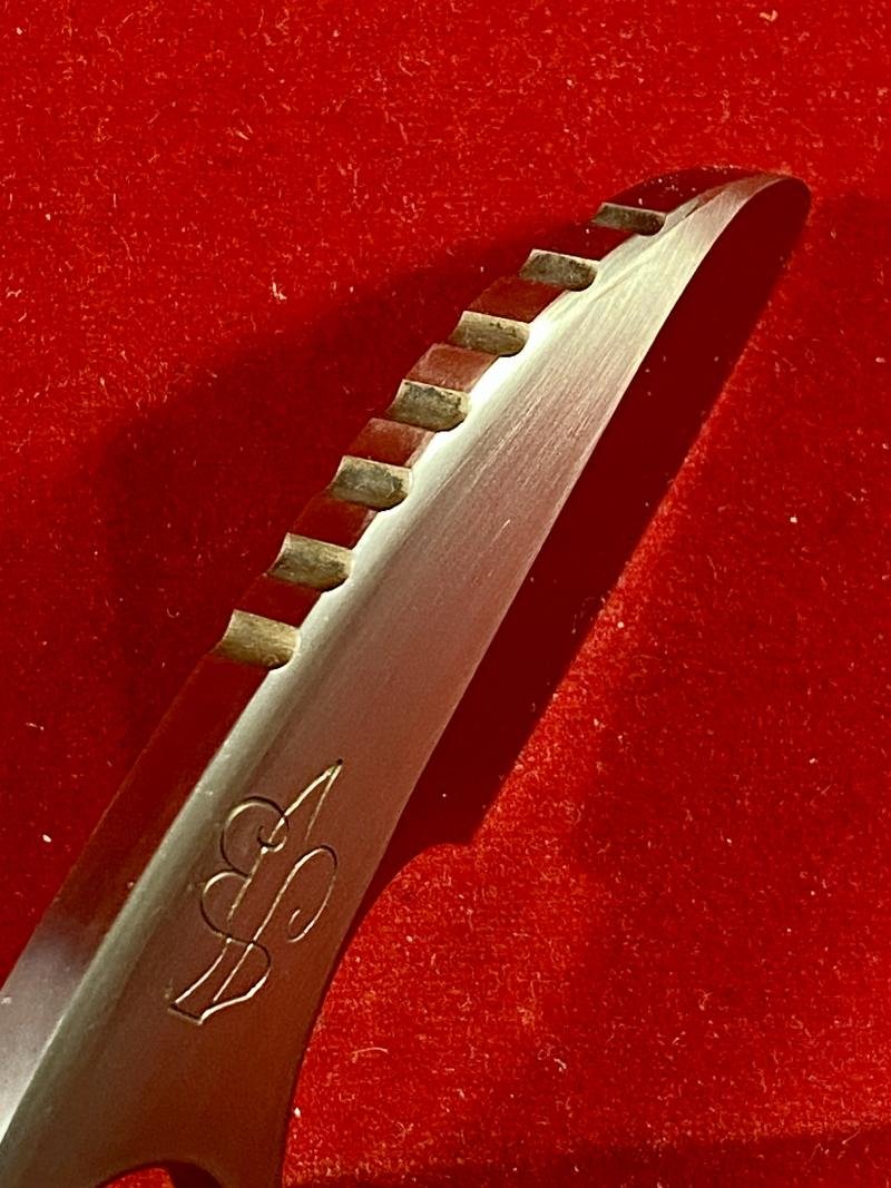 Small Custom made Polished Steel Tactical Neck Knife Maker Marked JB — image 6