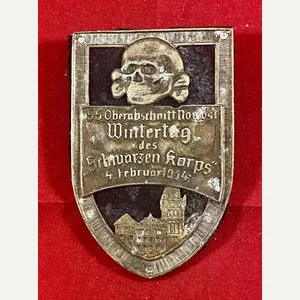 German WWII Waffen SS 1934 Wintertag Badge