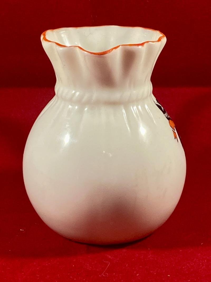 Milton China Crested Ware Sack Jug Depicting Lucky Black Cat with Swastika c1920 — image 3