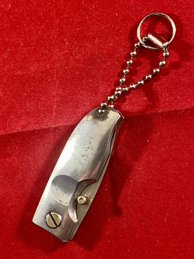 Small Polished Steel Folding Keyring Utility Knife — image 7