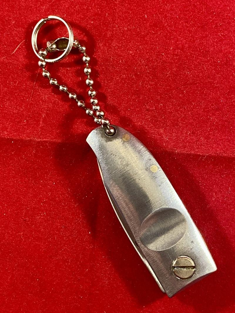 Small Polished Steel Folding Keyring Utility Knife — image 8