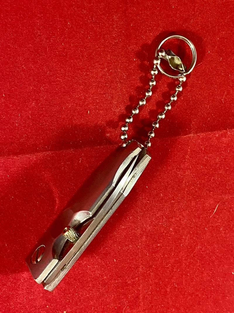 Small Polished Steel Folding Keyring Utility Knife — image 9