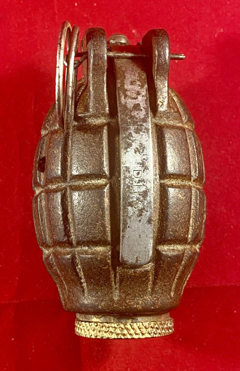 INERT Original 1915 WW1 British No5 Mk1 Mills Hand Grenade – Carron Company Falkirk Scotland — image 4