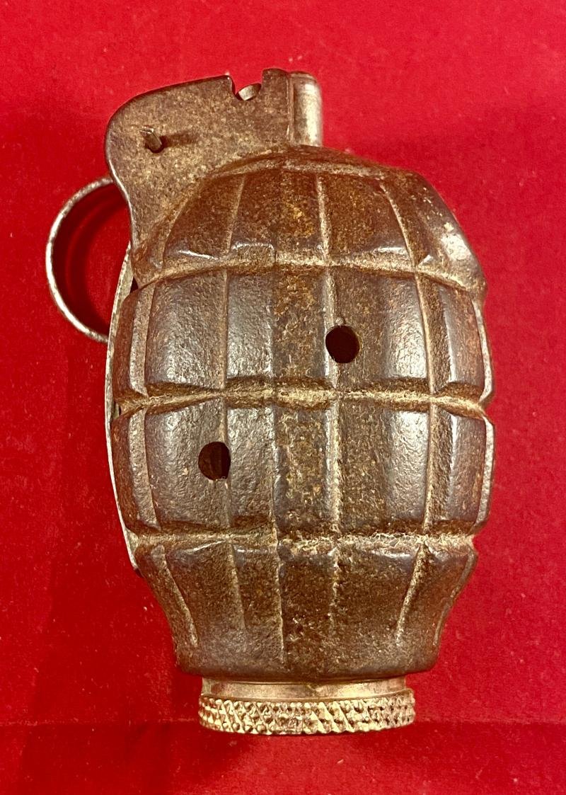 INERT Original 1915 WW1 British No5 Mk1 Mills Hand Grenade – Carron Company Falkirk Scotland — image 5