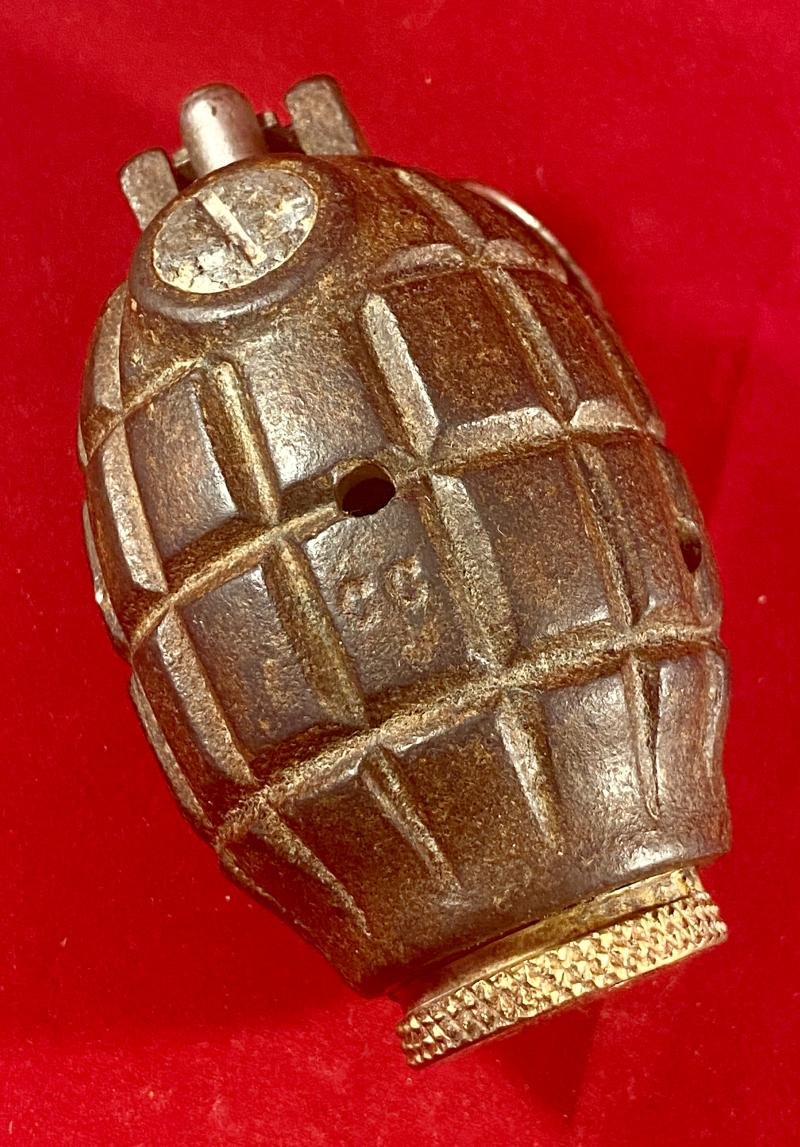 INERT Original 1915 WW1 British No5 Mk1 Mills Hand Grenade – Carron Company Falkirk Scotland — image 7
