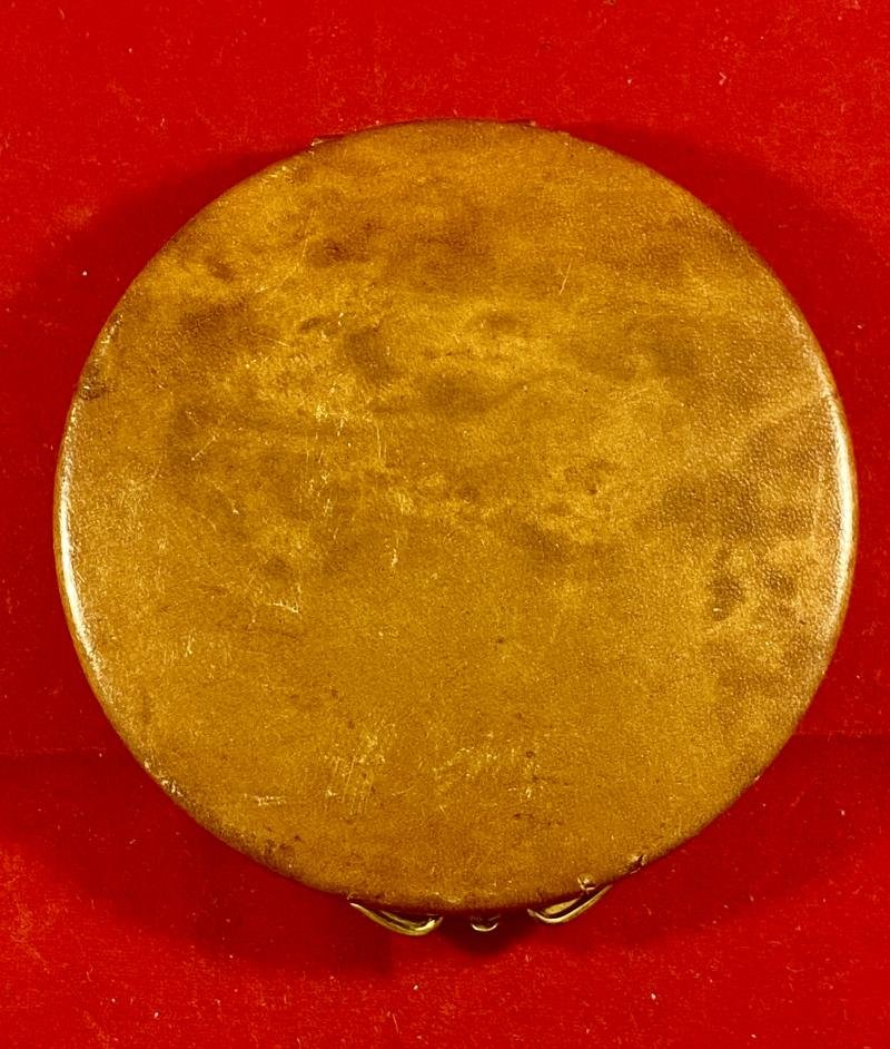 Unusual Leather covered Ladies Powder Compact Depicting a Map of Germany Post WW2 with French and US Zones c1945 — image 6