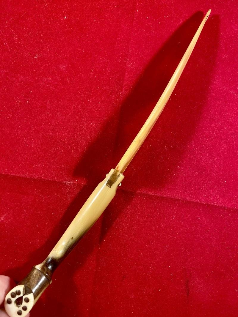 Antique Horn Letter Opener with Hoof Shaped Handle fitted with a Stanhope with Six Views of Great Yarmouth — image 9