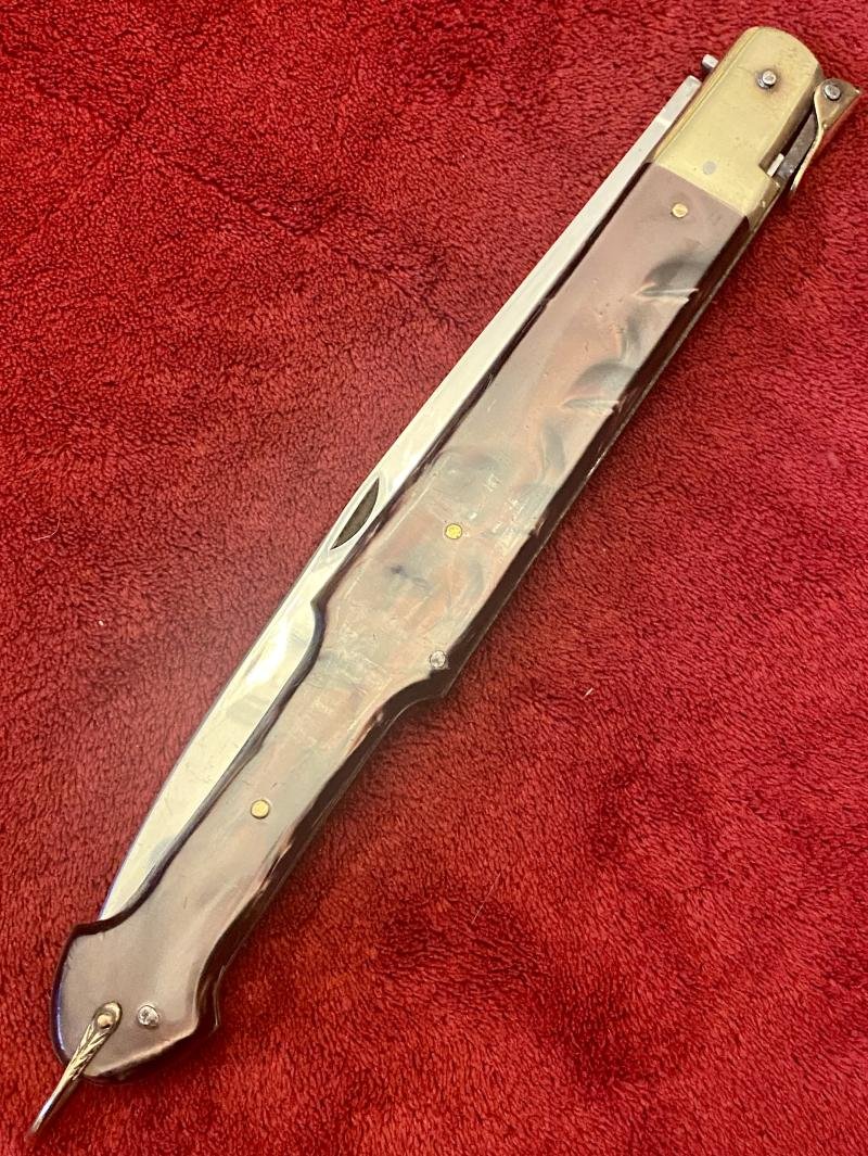 Impressive Portuguese Canesa Style Folding Lock Knife by CUREL with a large 9.25' stainless steel blade c1940 — image 7