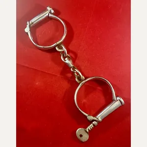 Pair of British Police Hiatt 'D' Type Handcuffs with a …