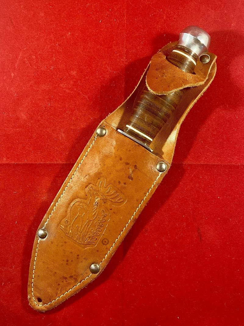 Impressive Vintage Italian WHITBY Professional Throwing Knife with Leather Sheath — image 2