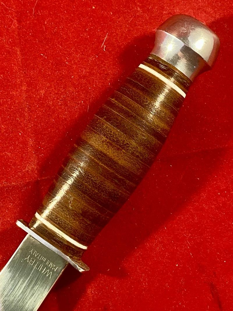 Impressive Vintage Italian WHITBY Professional Throwing Knife with Leather Sheath — image 8