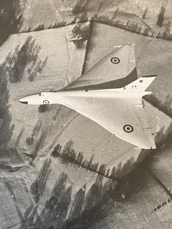 14' x 12.5' Photo on Card of RAF V- Force - Vulcan Victor and Valiant Bombers in Flight c1955 — image 3
