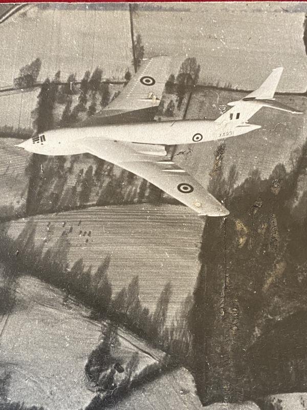 14' x 12.5' Photo on Card of RAF V- Force - Vulcan Victor and Valiant Bombers in Flight c1955 — image 4