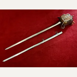 Good REPRODUCTION Scottish Highland Officer's Basket Sword 1828 Pattern with …