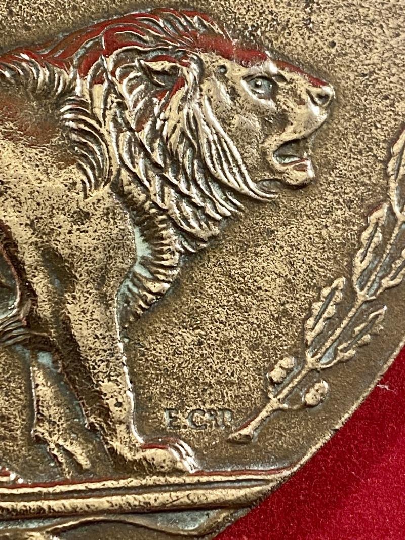 Genuine WW1 British Bronze Death Plaque (Death Penny) for WILLIAM HETHERINGTON — image 5