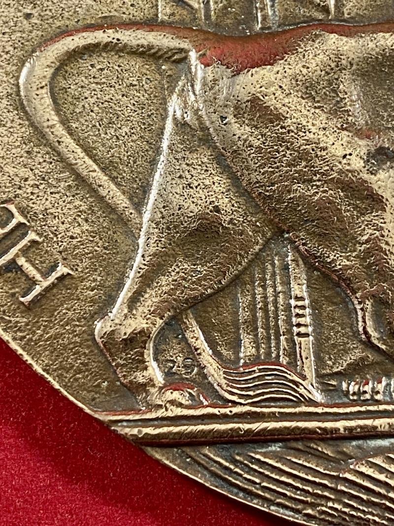 Genuine WW1 British Bronze Death Plaque (Death Penny) for WILLIAM HETHERINGTON — image 6