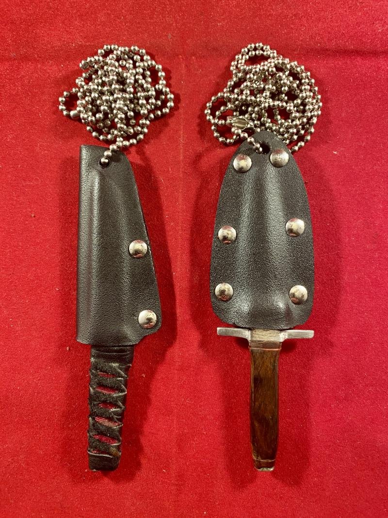 Two Unique Early Custom Made Neck Knives by Daniel M. Certo of Marshall, NC. USA. 2001 — image 2