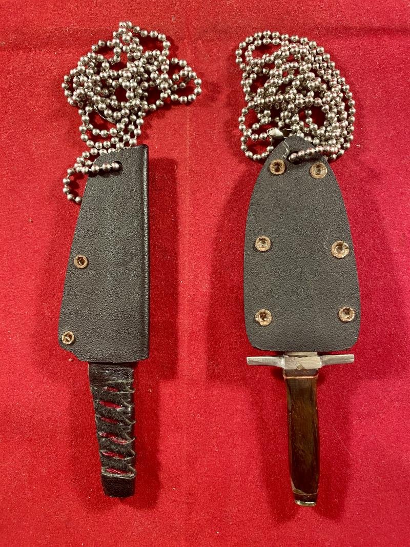 Two Unique Early Custom Made Neck Knives by Daniel M. Certo of Marshall, NC. USA. 2001 — image 3