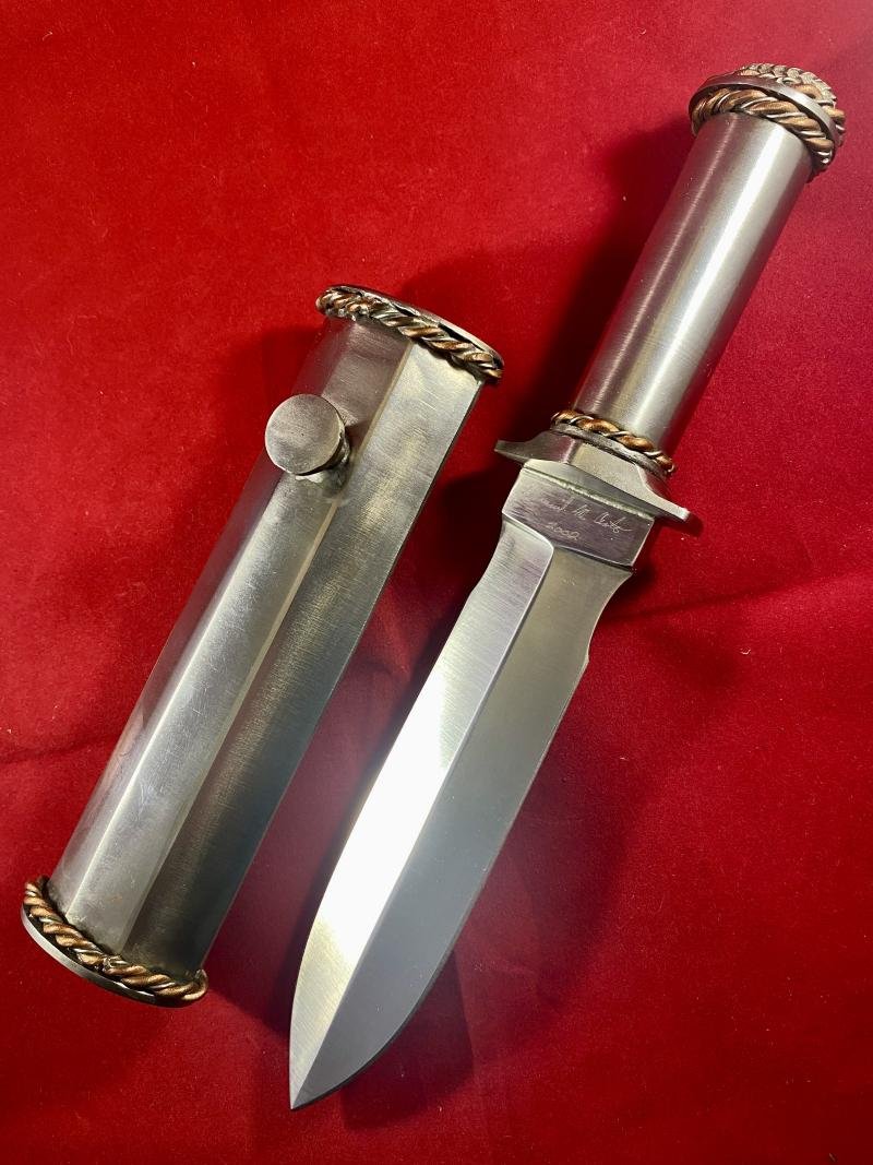 Unique Early Custom Made Knife with 2 x Sheaths and Frog by Daniel M. Certo of Marshall, NC. USA. 2002 — image 4