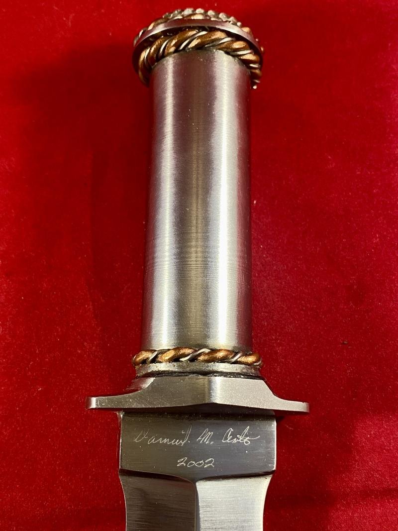 Unique Early Custom Made Knife with 2 x Sheaths and Frog by Daniel M. Certo of Marshall, NC. USA. 2002 — image 6