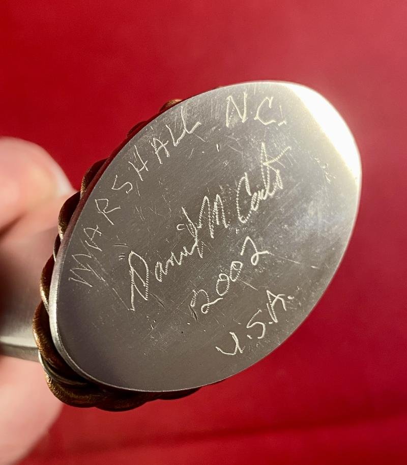 Unique Early Custom Made Knife with 2 x Sheaths and Frog by Daniel M. Certo of Marshall, NC. USA. 2002 — image 7