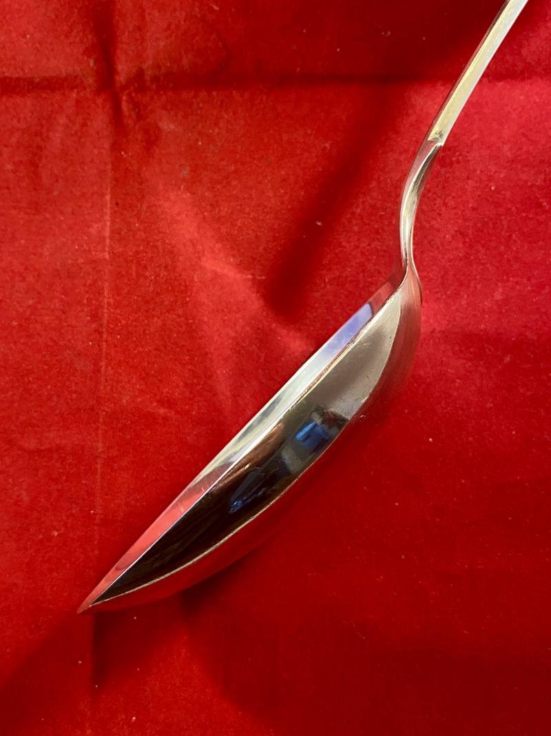 Stunning Large Victorian Royal Navy Silver Plated Basting Spoon by Elkington & Co. Ltd 1854 — image 10