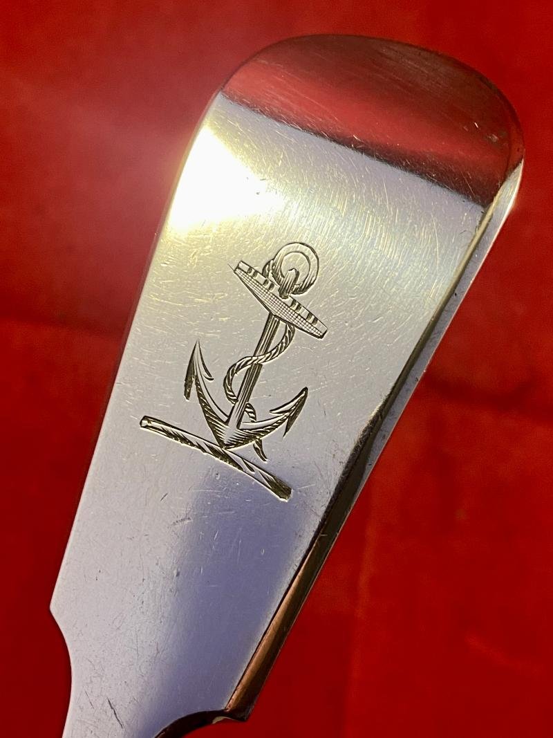 Stunning Large Victorian Royal Navy Silver Plated Basting Spoon by Elkington & Co. Ltd 1854 — image 3