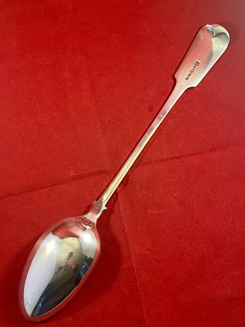 Stunning Large Victorian Royal Navy Silver Plated Basting Spoon by Elkington & Co. Ltd 1854 — image 7