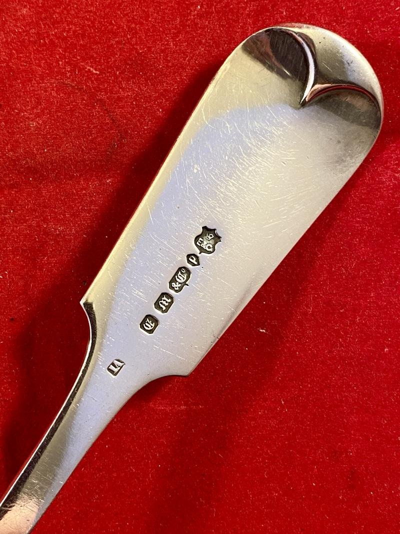 Stunning Large Victorian Royal Navy Silver Plated Basting Spoon by Elkington & Co. Ltd 1854 — image 8