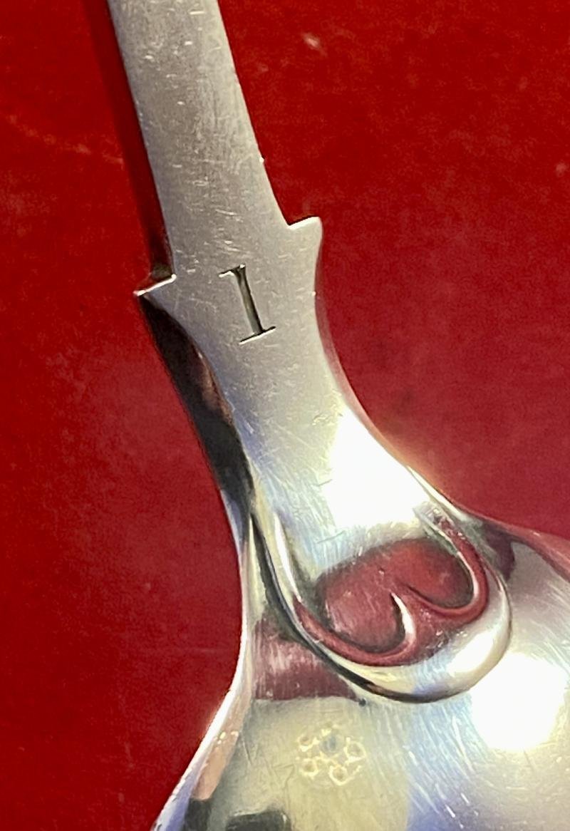 Stunning Large Victorian Royal Navy Silver Plated Basting Spoon by Elkington & Co. Ltd 1854 — image 9