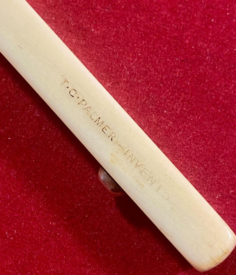 Rare Victorian Gold and Natural Material Toothpick Invented by T. C. Palmer and made by Sampson Mordan & Co. c1850 — image 7