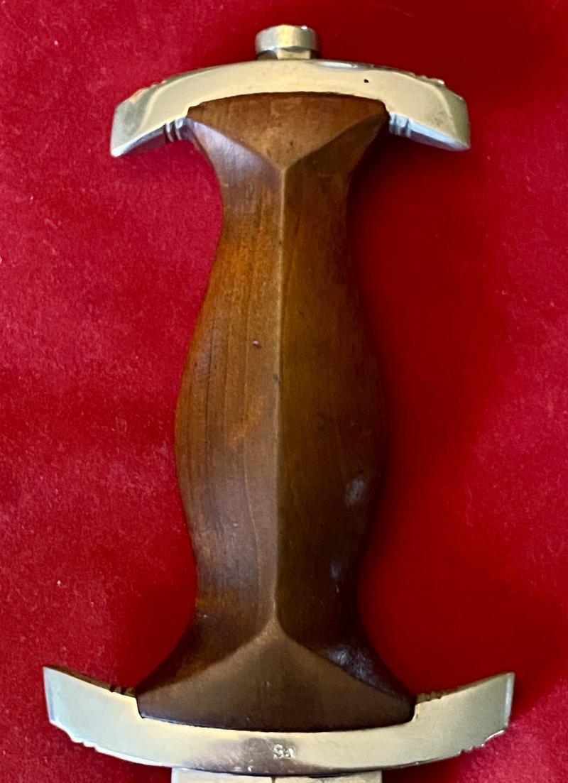 Near Mint WW2 German SA Dagger by MALSCH & AMBRONN STEINBACH Thuringia, with Original Short Hanger — image 9