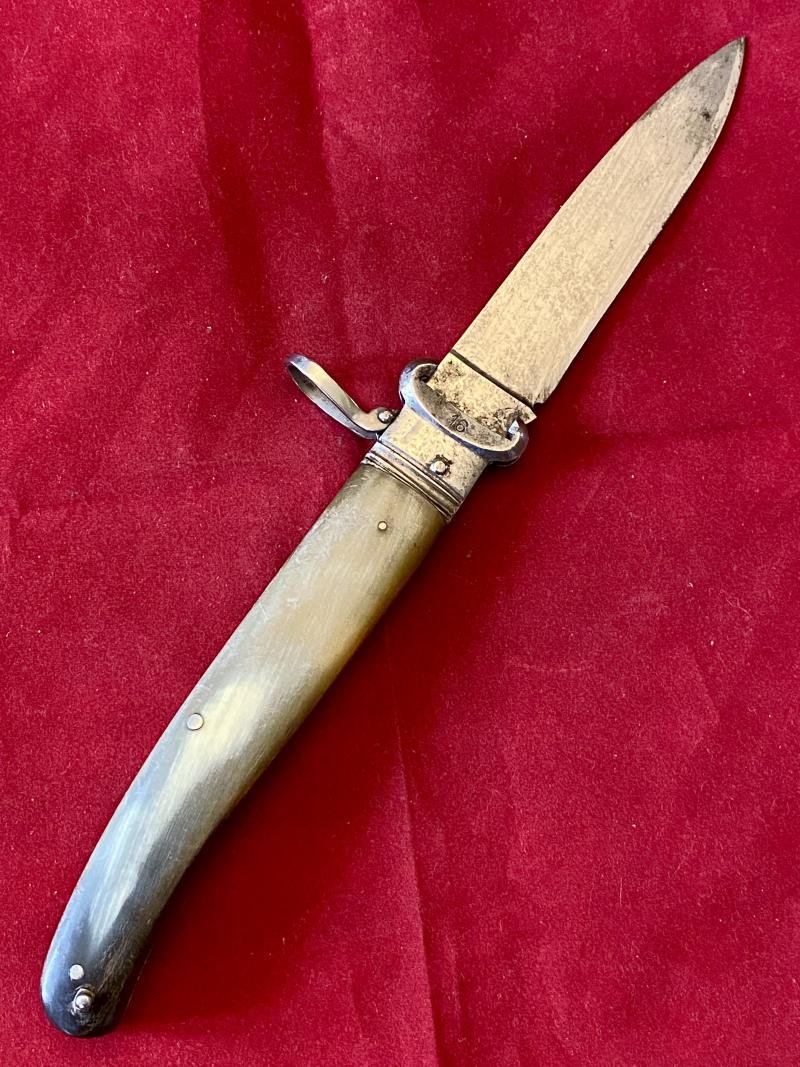 Early WHITBY 12G & 16G Shotgun Cartridge Extractor Knife with Horn Grip Scales c1961 — image 2