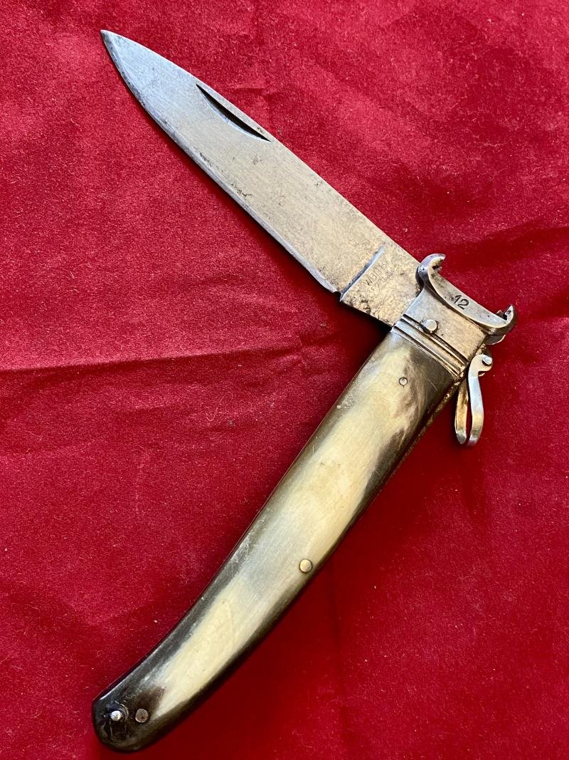 Early WHITBY 12G & 16G Shotgun Cartridge Extractor Knife with Horn Grip Scales c1961 — image 5