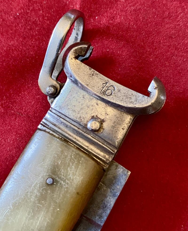 Early WHITBY 12G & 16G Shotgun Cartridge Extractor Knife with Horn Grip Scales c1961 — image 7