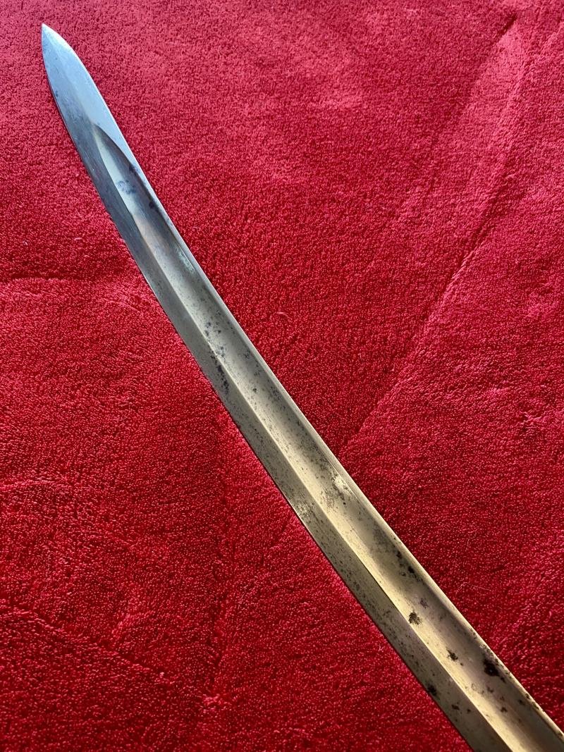 WW1 1915 Imperial Prussian M1873 Artillery Sabre Sword with Steel Scabbard by WKC Solingen — image 10