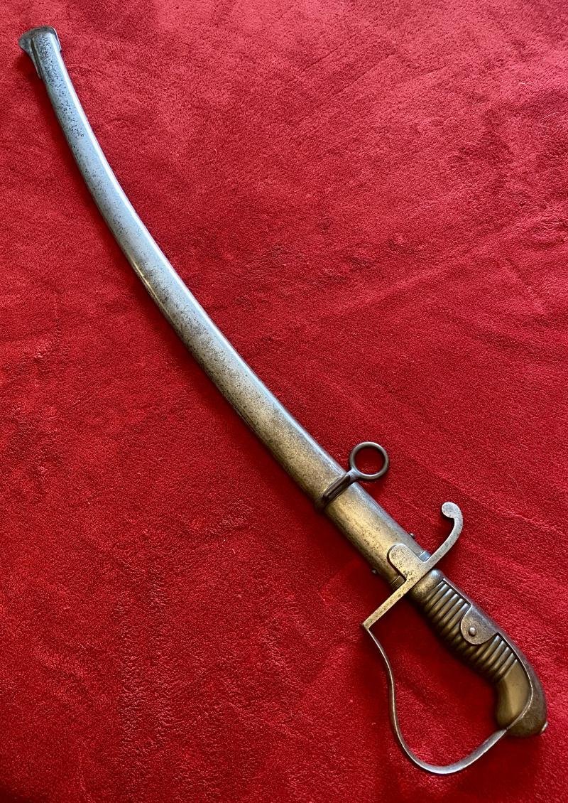 WW1 1915 Imperial Prussian M1873 Artillery Sabre Sword with Steel Scabbard by WKC Solingen — image 3