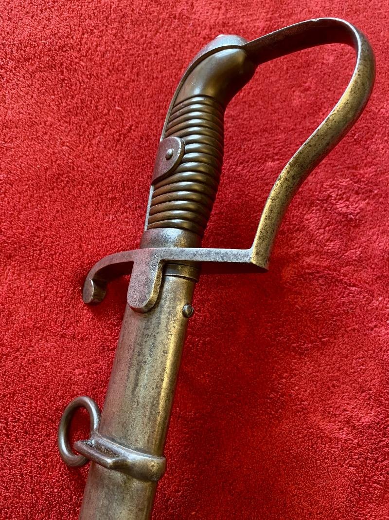 WW1 1915 Imperial Prussian M1873 Artillery Sabre Sword with Steel Scabbard by WKC Solingen — image 8