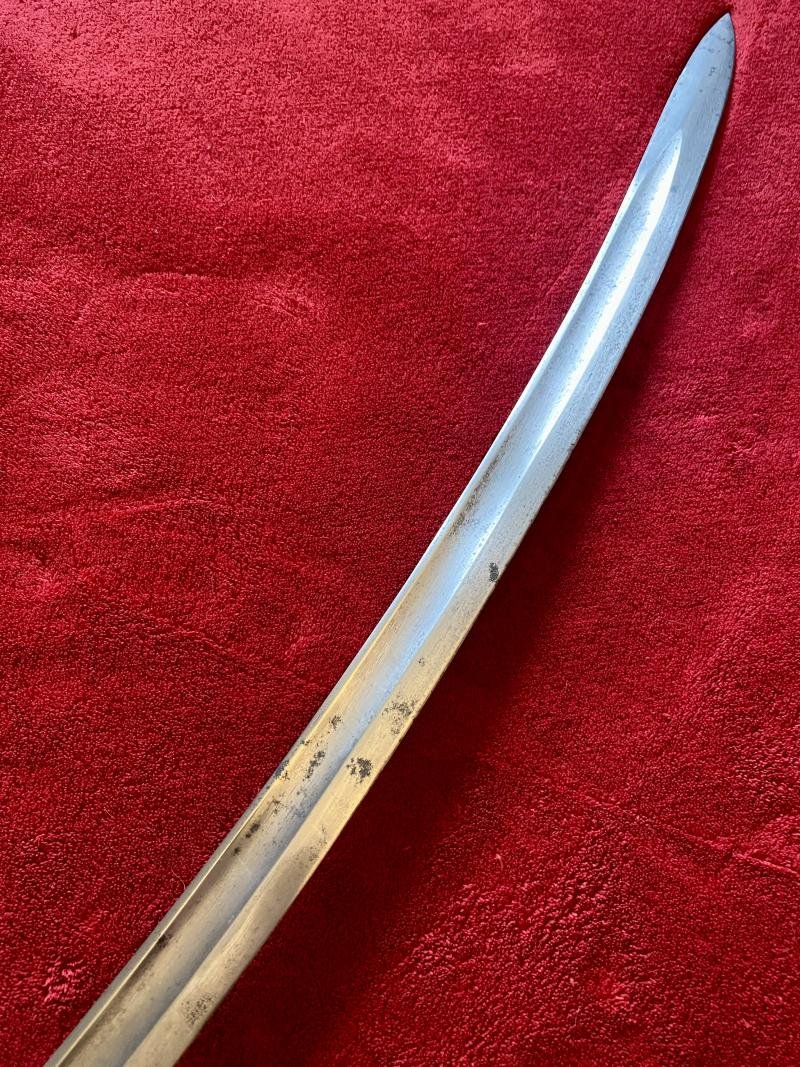 WW1 1915 Imperial Prussian M1873 Artillery Sabre Sword with Steel Scabbard by WKC Solingen — image 9