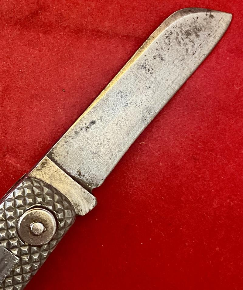 WW2 Period Royal Navy Admiralty Pattern 301B Alloy Scales Clasp Knife by Harrison Fisher & Co Ltd of Sheffield – Named to C. Clayton — image 5