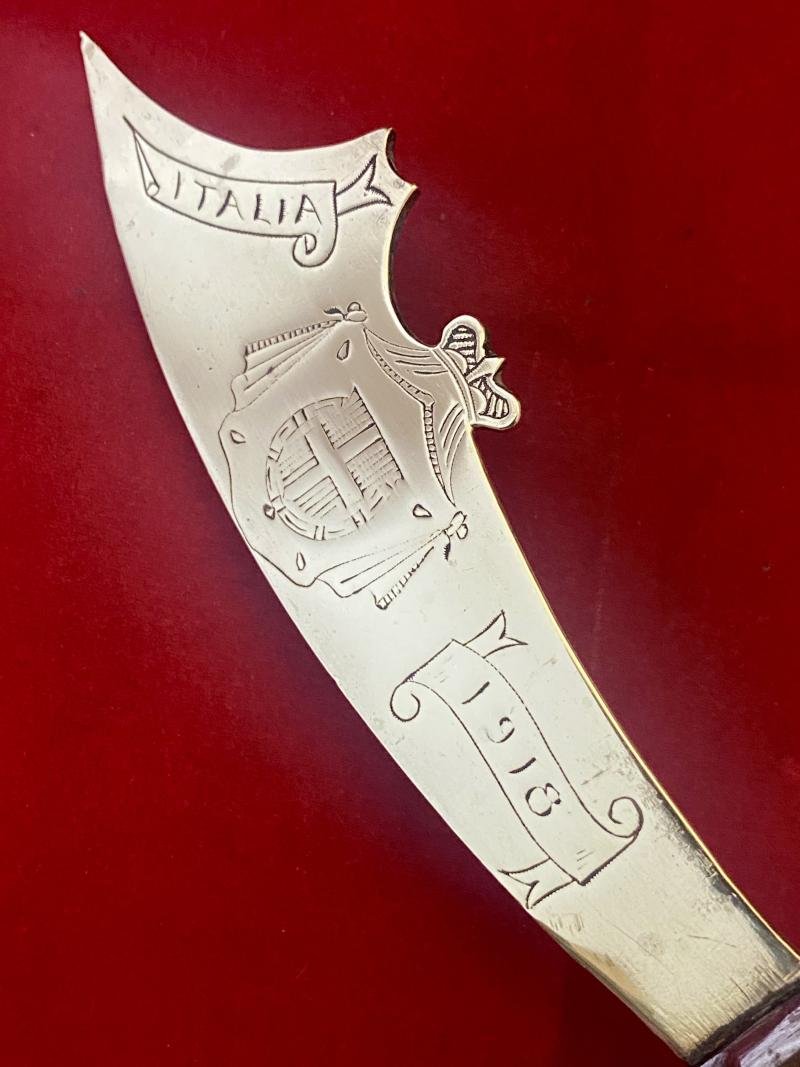 Pair of Italian WW1 Trench Art Letter Openers Commemorating the Battle of Solstice Italy - 15th June 1918 — image 10