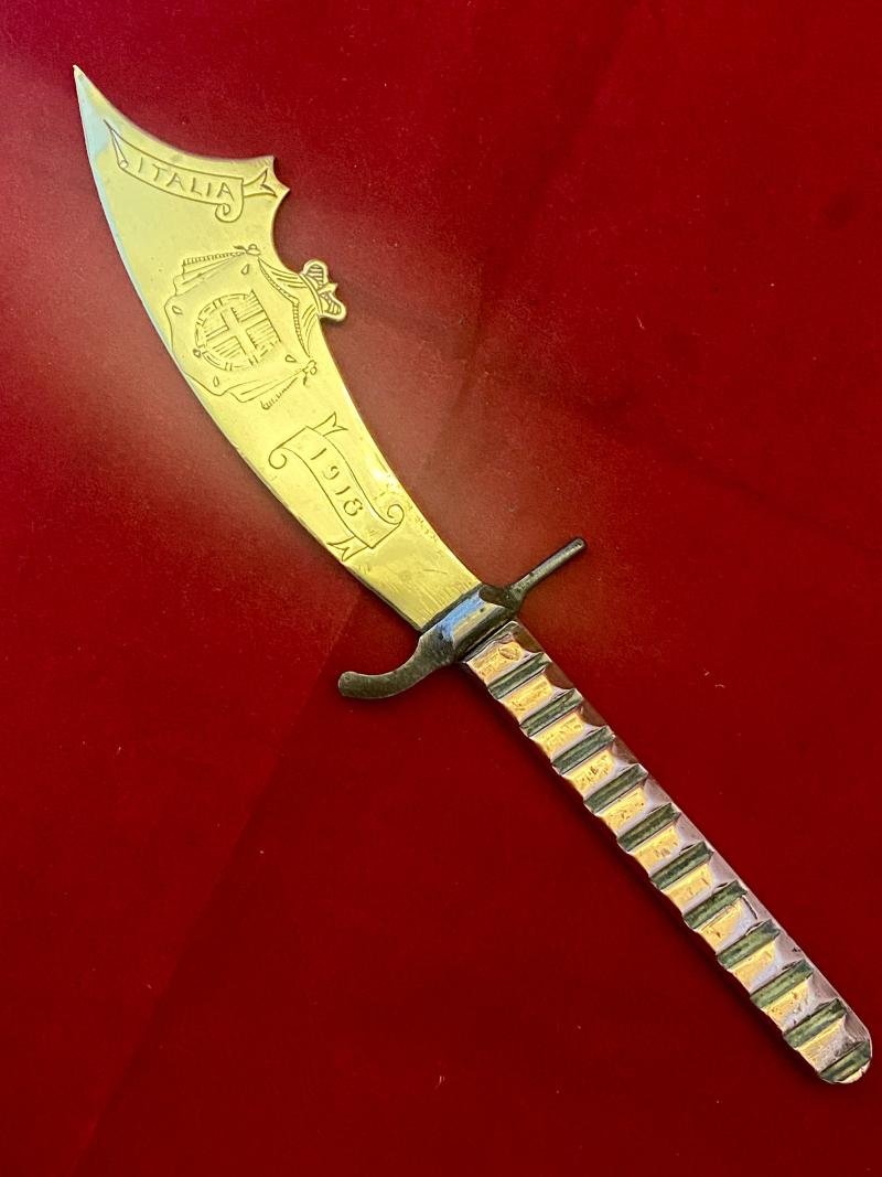 Pair of Italian WW1 Trench Art Letter Openers Commemorating the Battle of Solstice Italy - 15th June 1918 — image 3