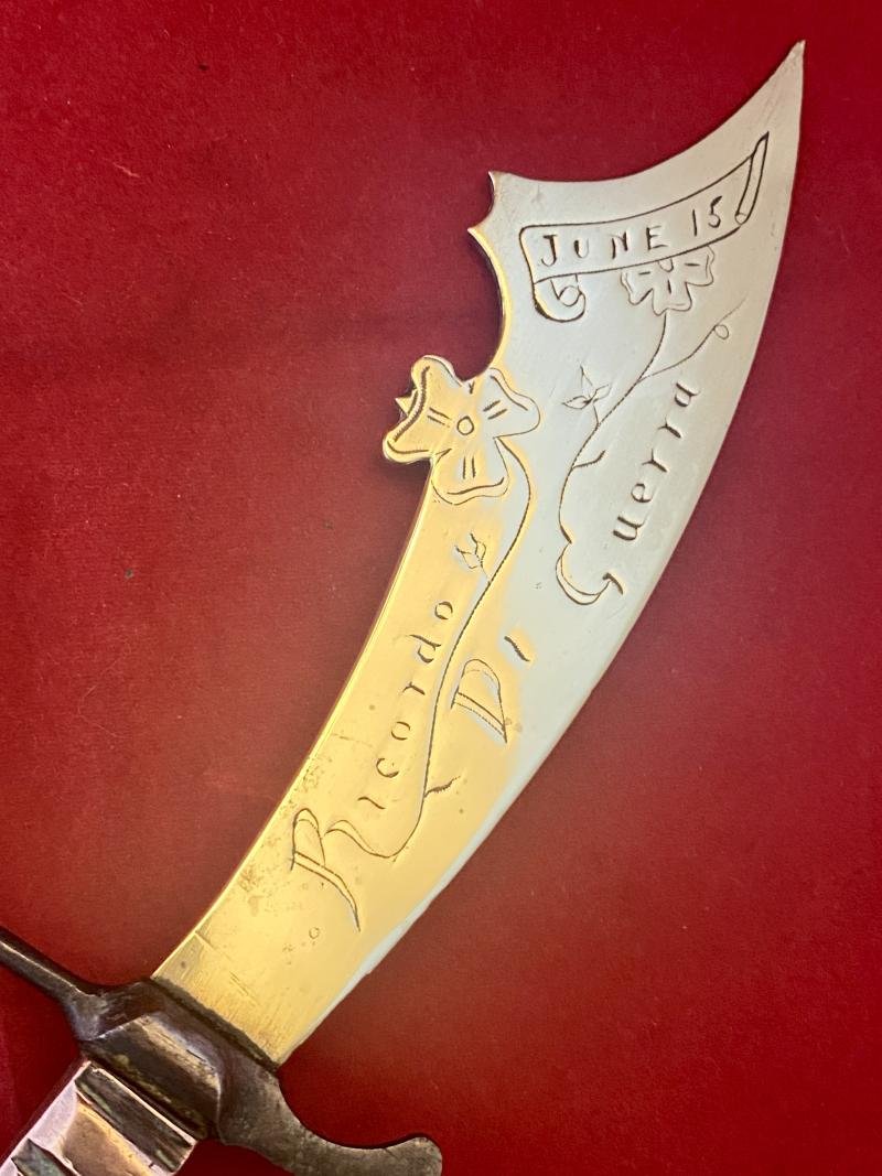 Pair of Italian WW1 Trench Art Letter Openers Commemorating the Battle of Solstice Italy - 15th June 1918 — image 9