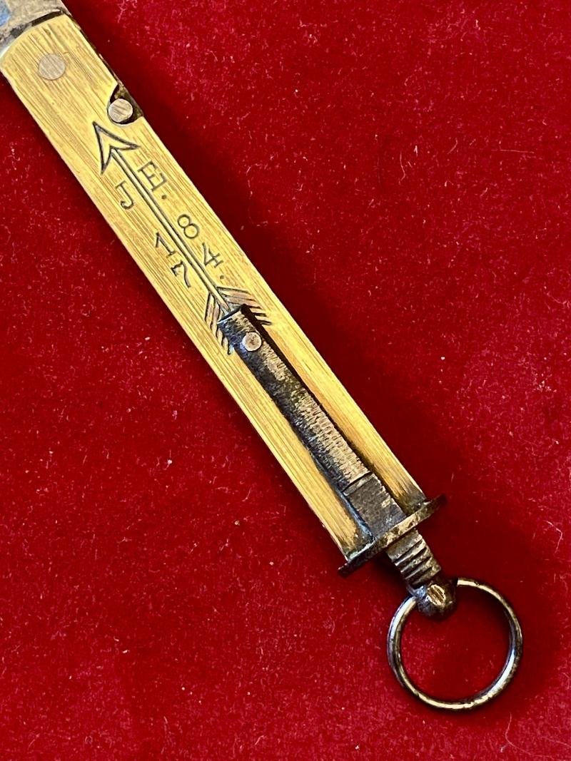 Miniature Antique Swedish Johan Engström of Eskilstuna - Curly Birch Barrel Knife with Concealed Folding Steel Blade — image 10