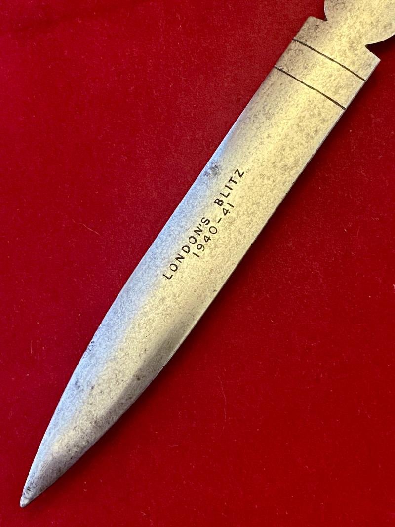 Impressive Large WW2 Letter Opener made from Shrapnel Recovered from the LONDON BLITZ 1940-41 — image 2